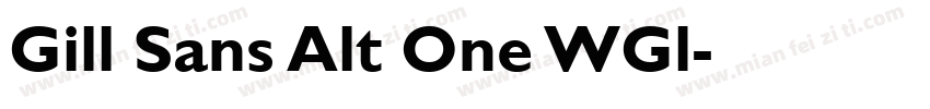 Gill Sans Alt One WGl字体转换